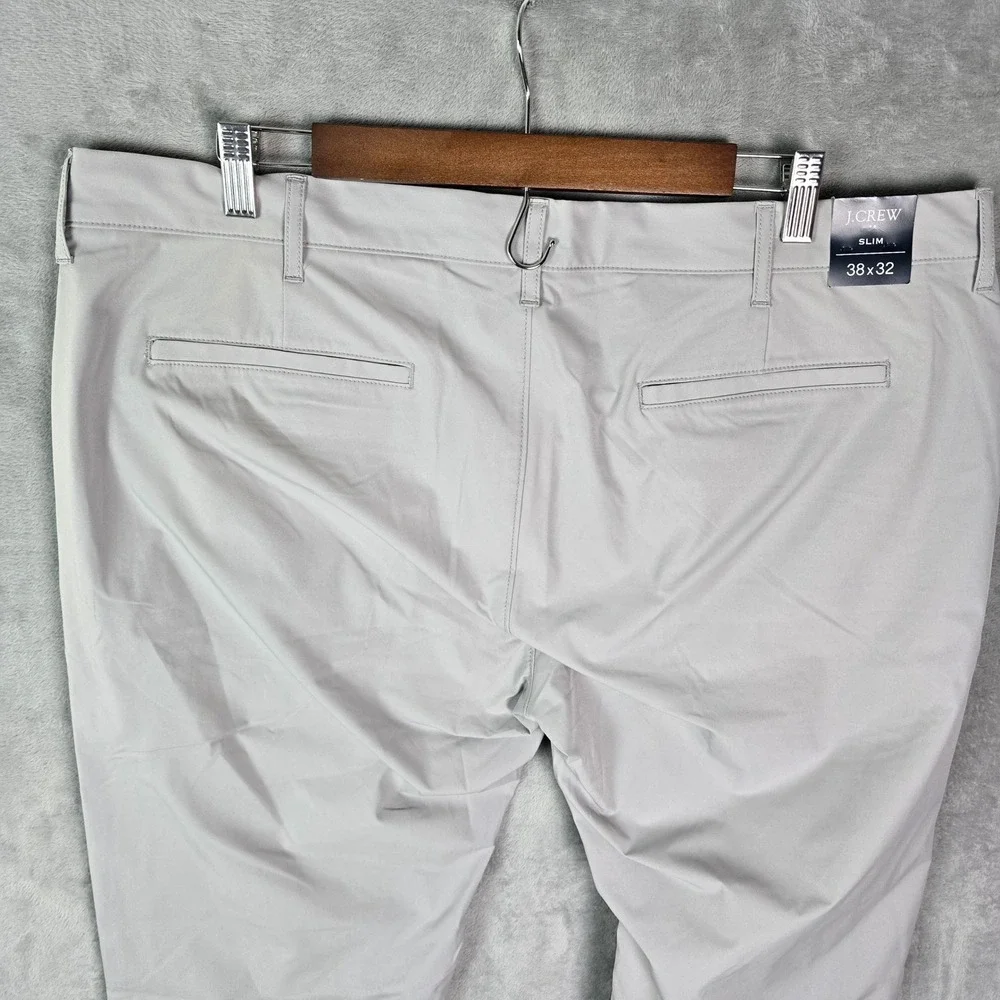 J.Crew‎ Mens Flex Tech Pant Slim Fit Light Grey 38x32 AA712 NWT